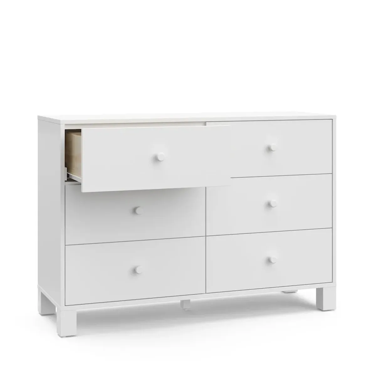 Storkcraft California 6-Drawer Double Dresser (White)