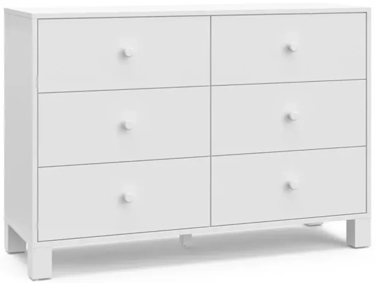 Storkcraft California 6-Drawer Double Dresser (White)