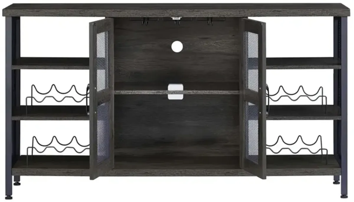 Industrial Wine Bar Cabinet, Liquor Storage Credenza