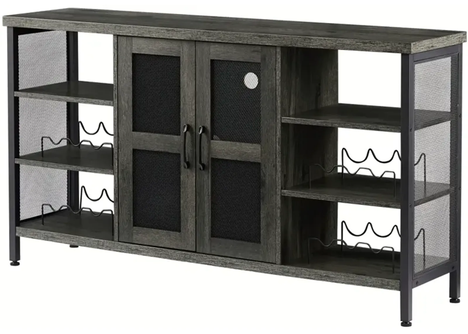 Industrial Wine Bar Cabinet, Liquor Storage Credenza