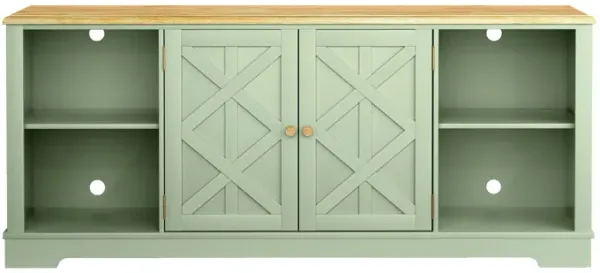 FESTIVO 70-inch Extra-Wide Rustic TV Stand for 80" TVs