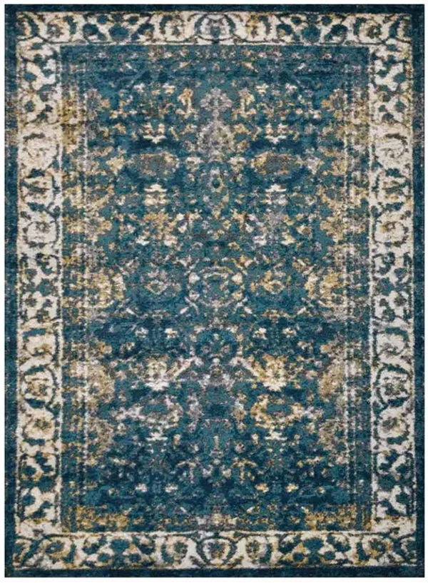 RUGSOTIC CARPETS MACHINE MADE HEATSET POLYPROPYLENE AREA RUGS  - 10'x13', Rectangle Shape, Blue Color, Classic Oriental Traditional  Design, Midium Pile Machine Made Area Rugs (MX0015)