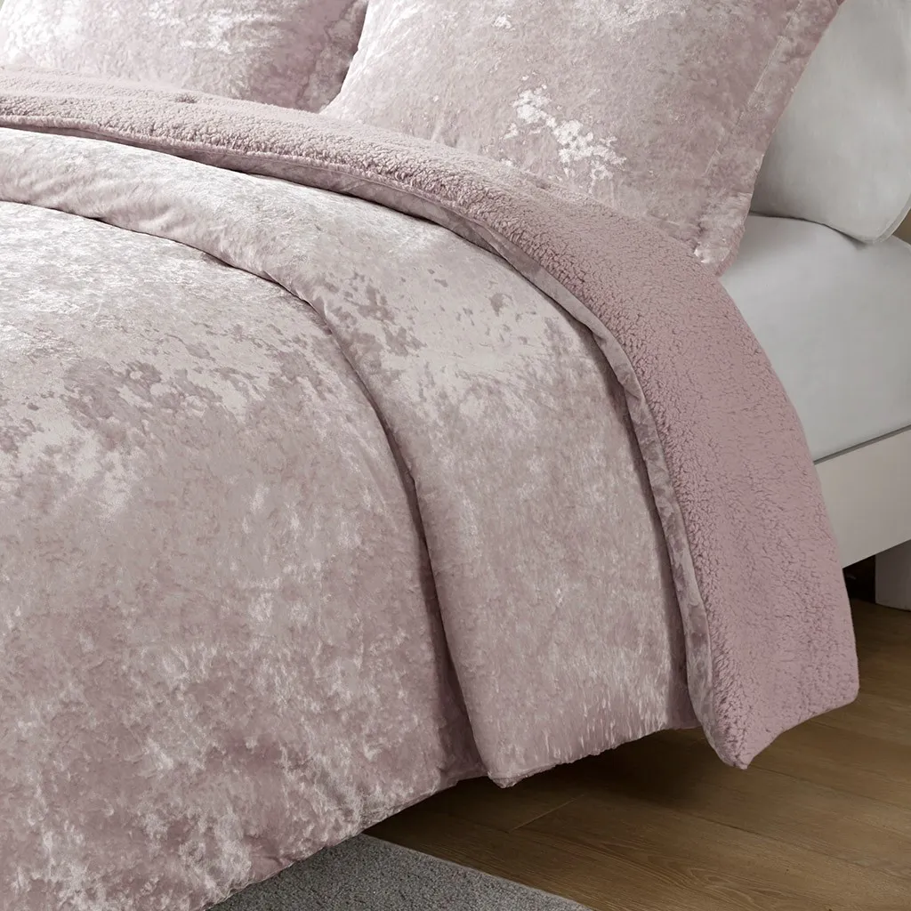 Gracie Mills Graciela Luxe Crushed Velvet Reversible Comforter Set