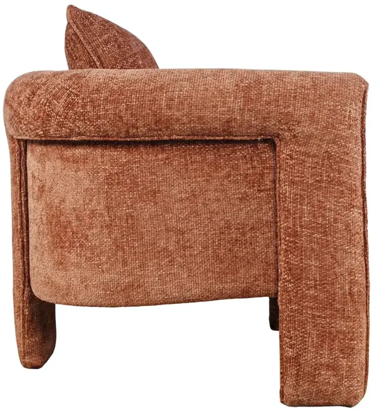 Jofran Adley Modern Upholstered Vintage Accent Armchair with Pillow