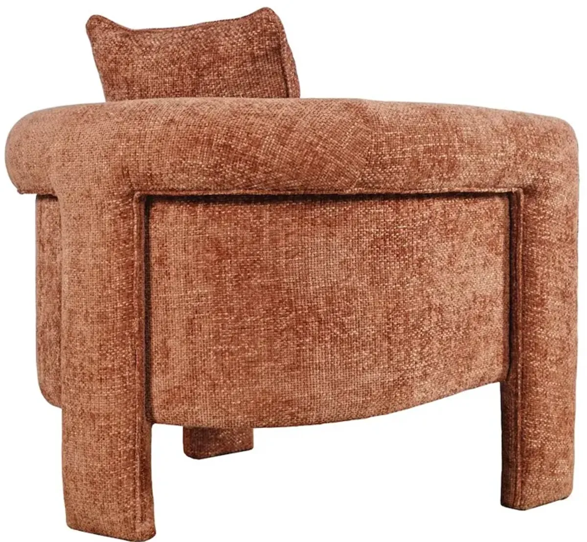 Jofran Adley Modern Upholstered Vintage Accent Armchair with Pillow