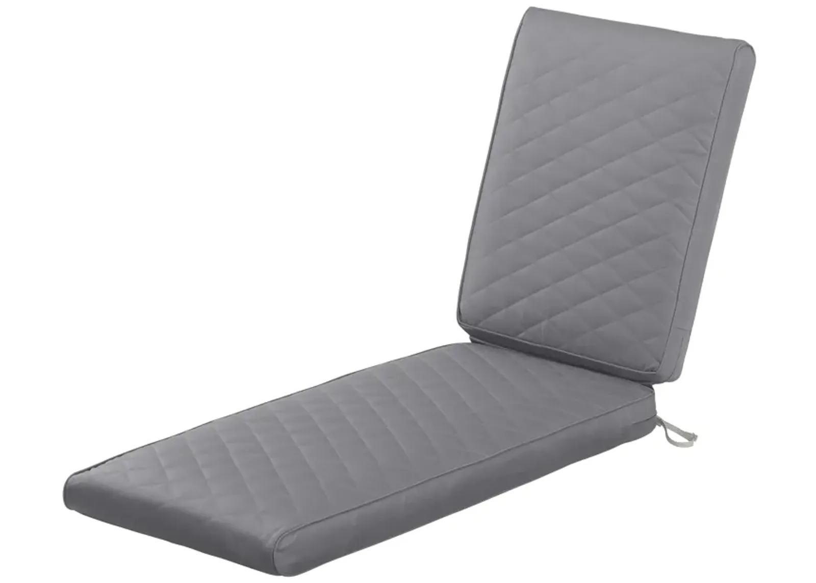 Classic Accessories Montlake FadeSafe Water-Resistant 80 x 26 x 3 Inch Outdoor Quilted Chaise Lounge Cushion, Patio Furniture Cushion, Grey, Chaise Lounge Cushions Outdoor, Lounge Chair Cushion