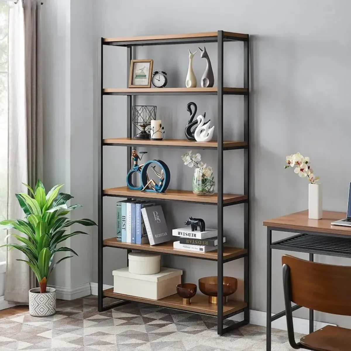 New Pacific Direct Anderson 6 Tier Bookcase