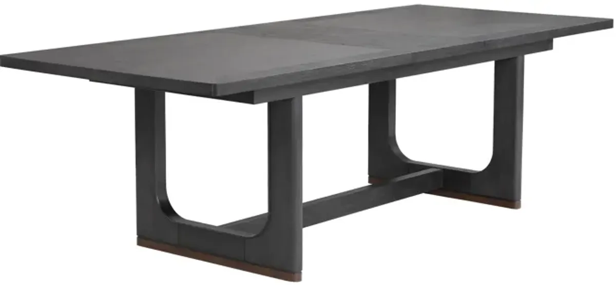 Waterfall Black Rectangular Dining Table