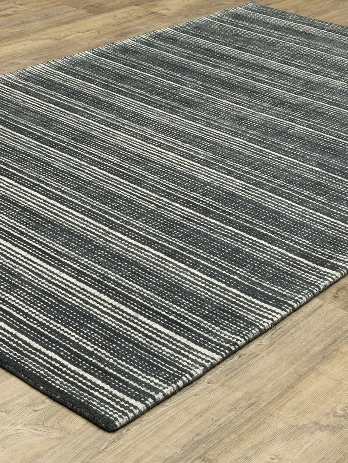 Circa 5' x 8' Black Rug