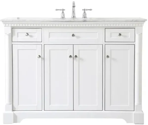 Elegant Kitchen and Bath 48 inch Single bathroom vanity in  White