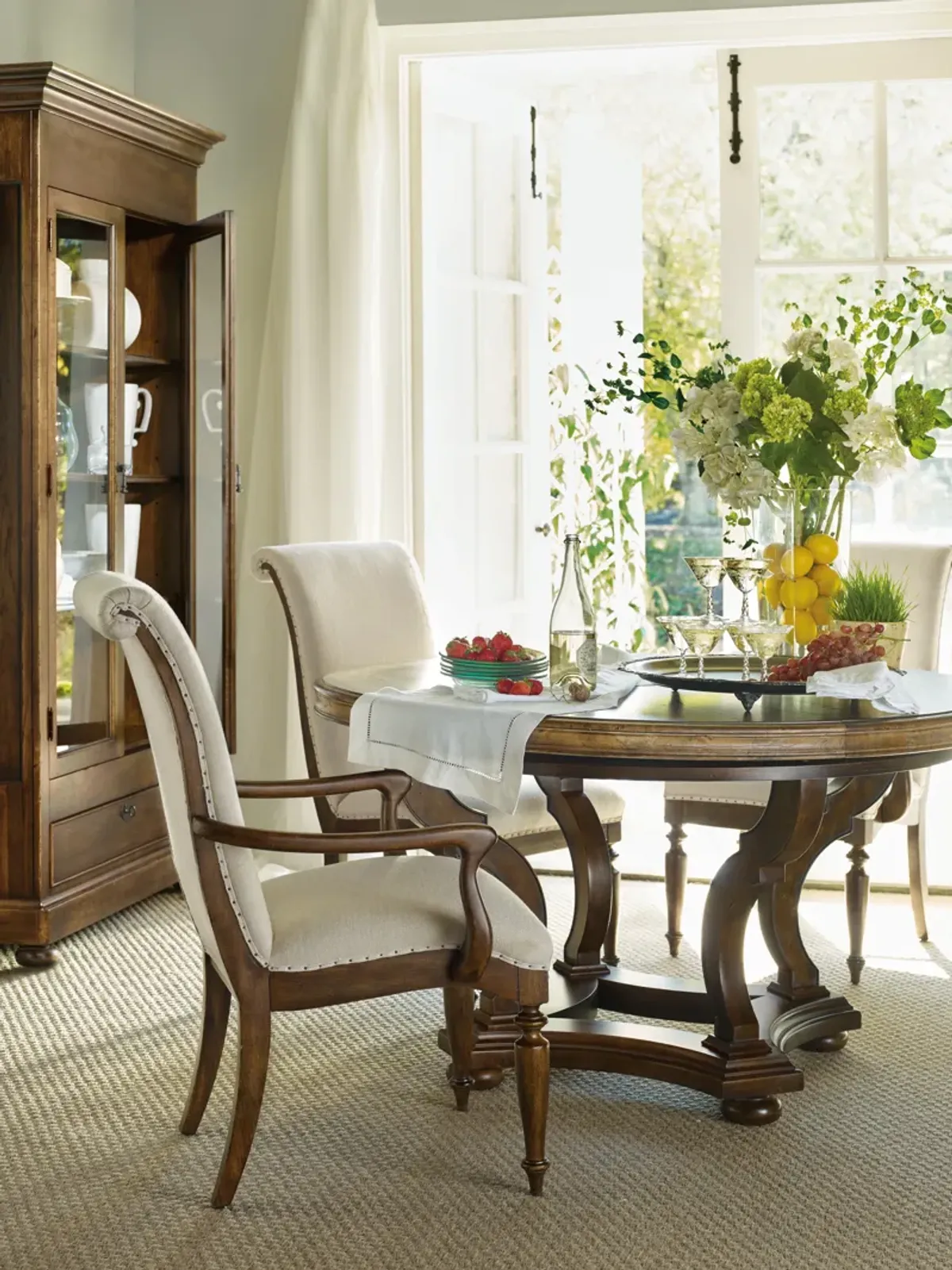 Archivist Upholstered Arm Chair in Beige