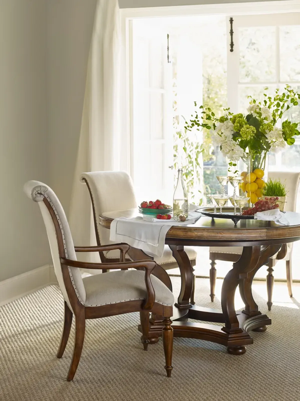 Archivist Upholstered Arm Chair in Beige