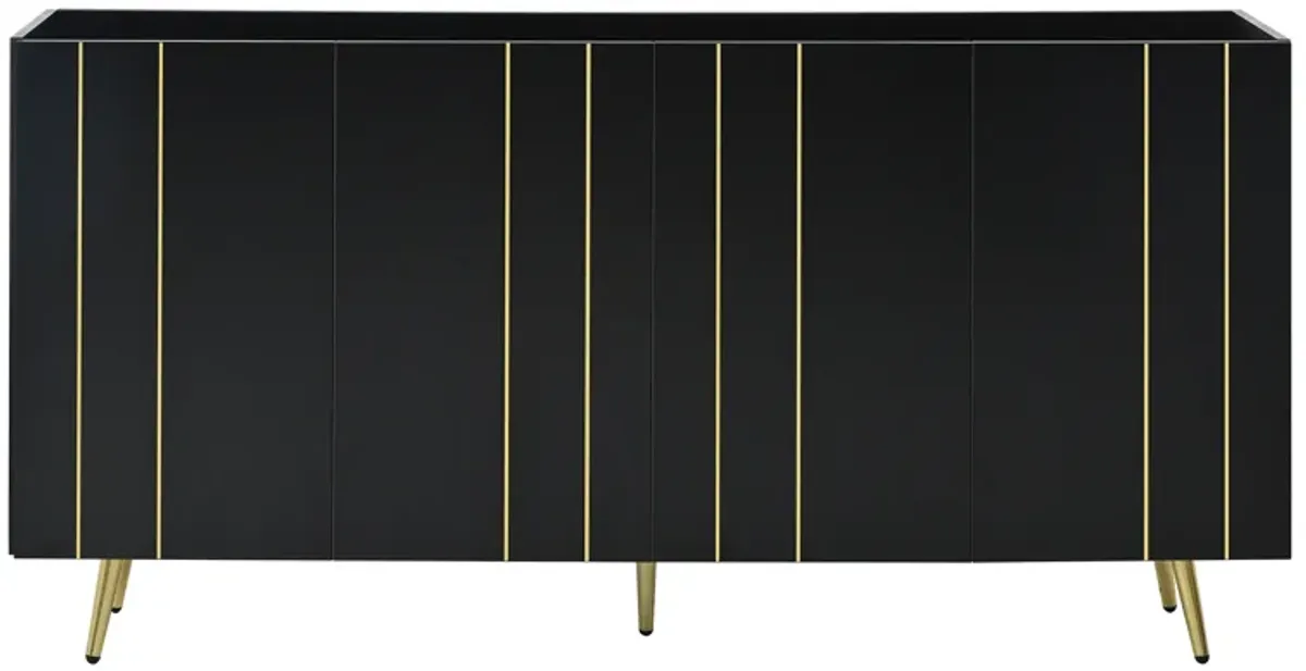 Merax Luxurious Shoe Cabinet TV Stand  Sideboard with 5 Metal Legs