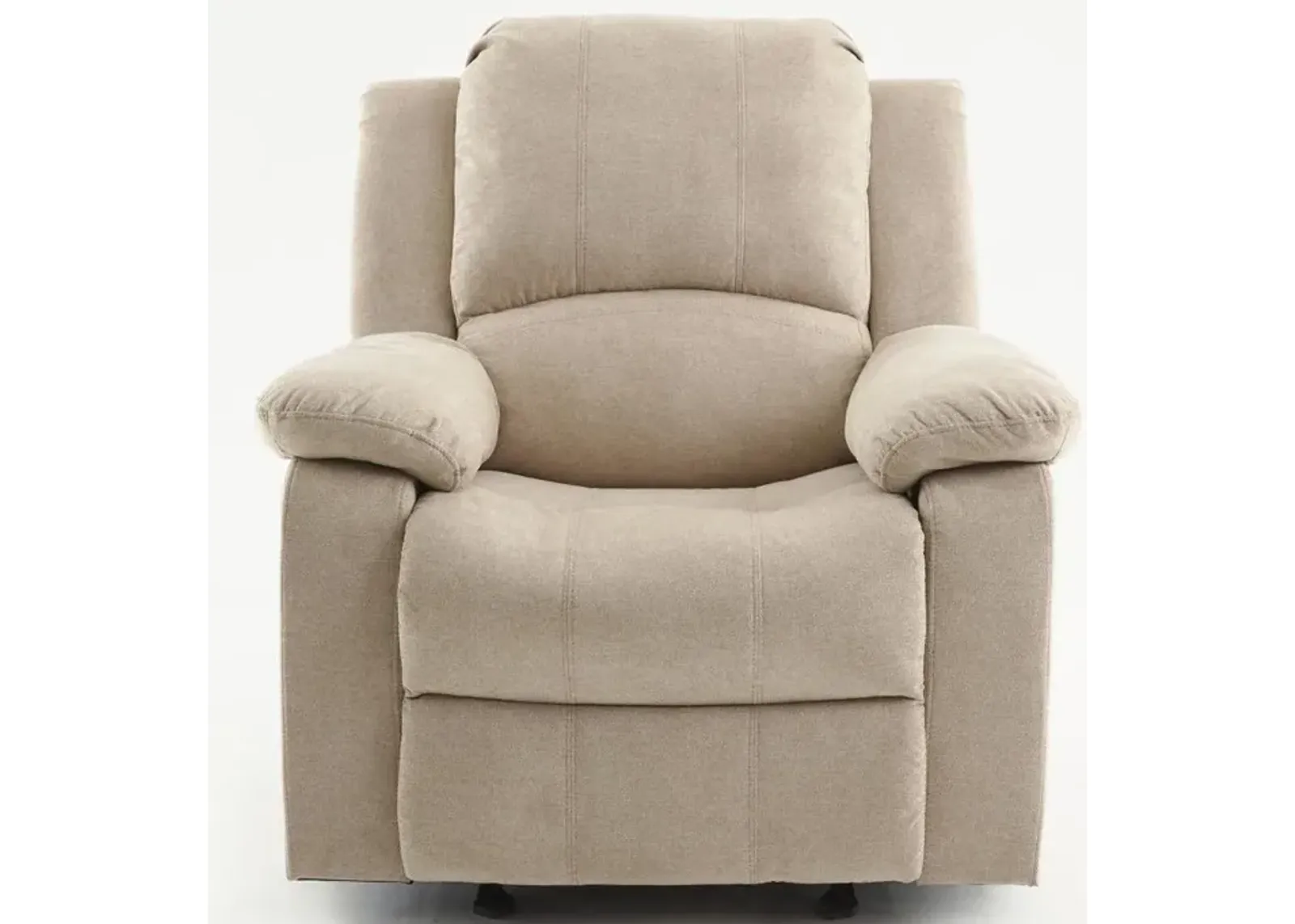 Comfort Pointe Troy Sand Microfiber Glider Rocker Recliner