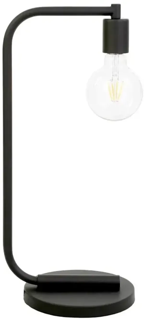 Hivvago 20" Black Metal Desk Table Lamp