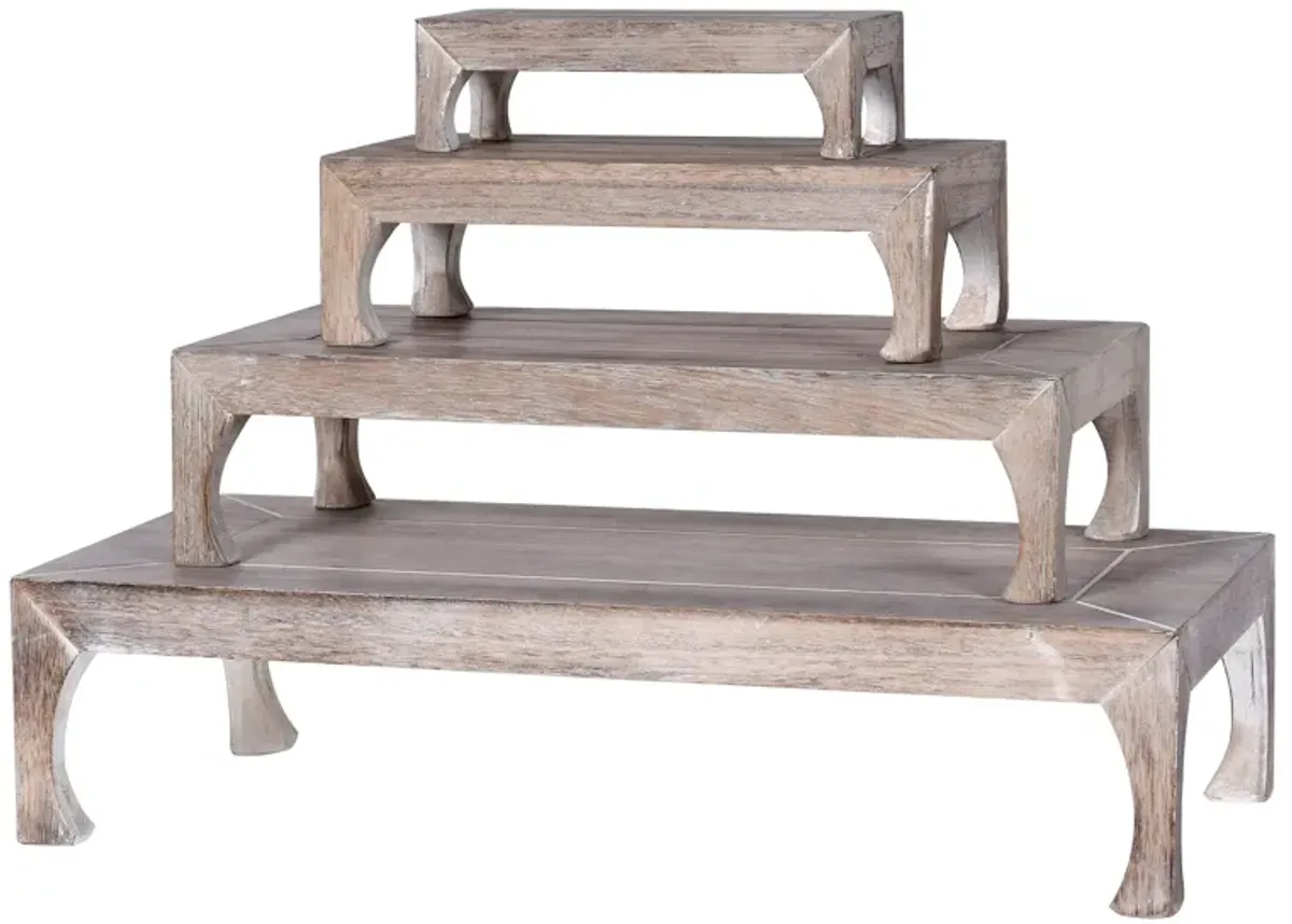 Wooden Tabletop Nesting Tables (Set of 4)