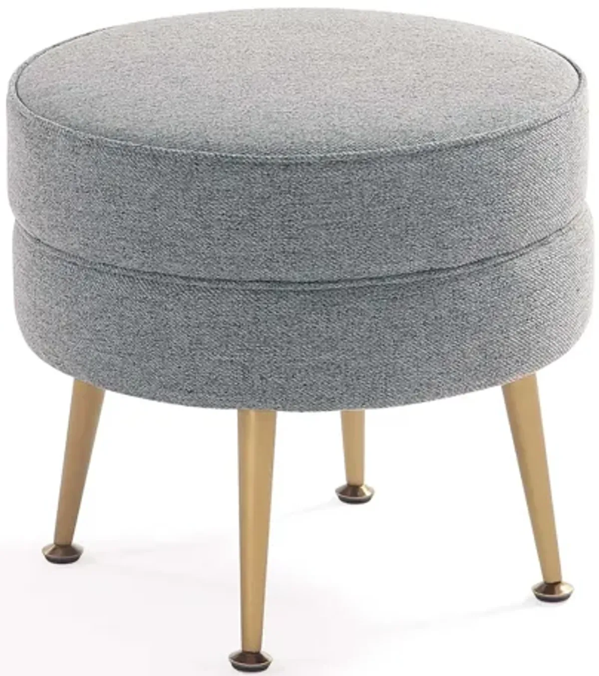 Bailey Gray and Gold Ottoman