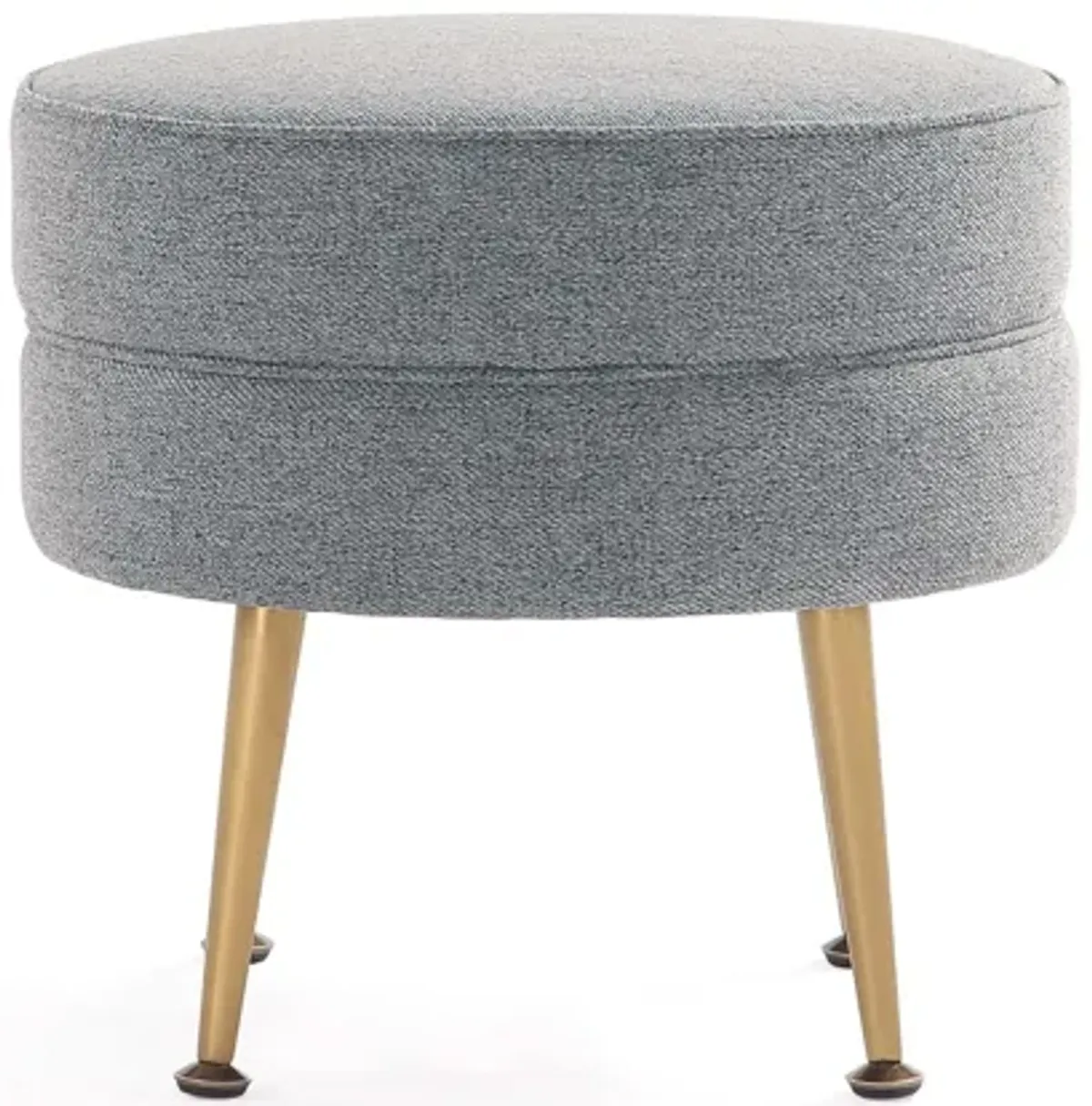 Bailey Gray and Gold Ottoman