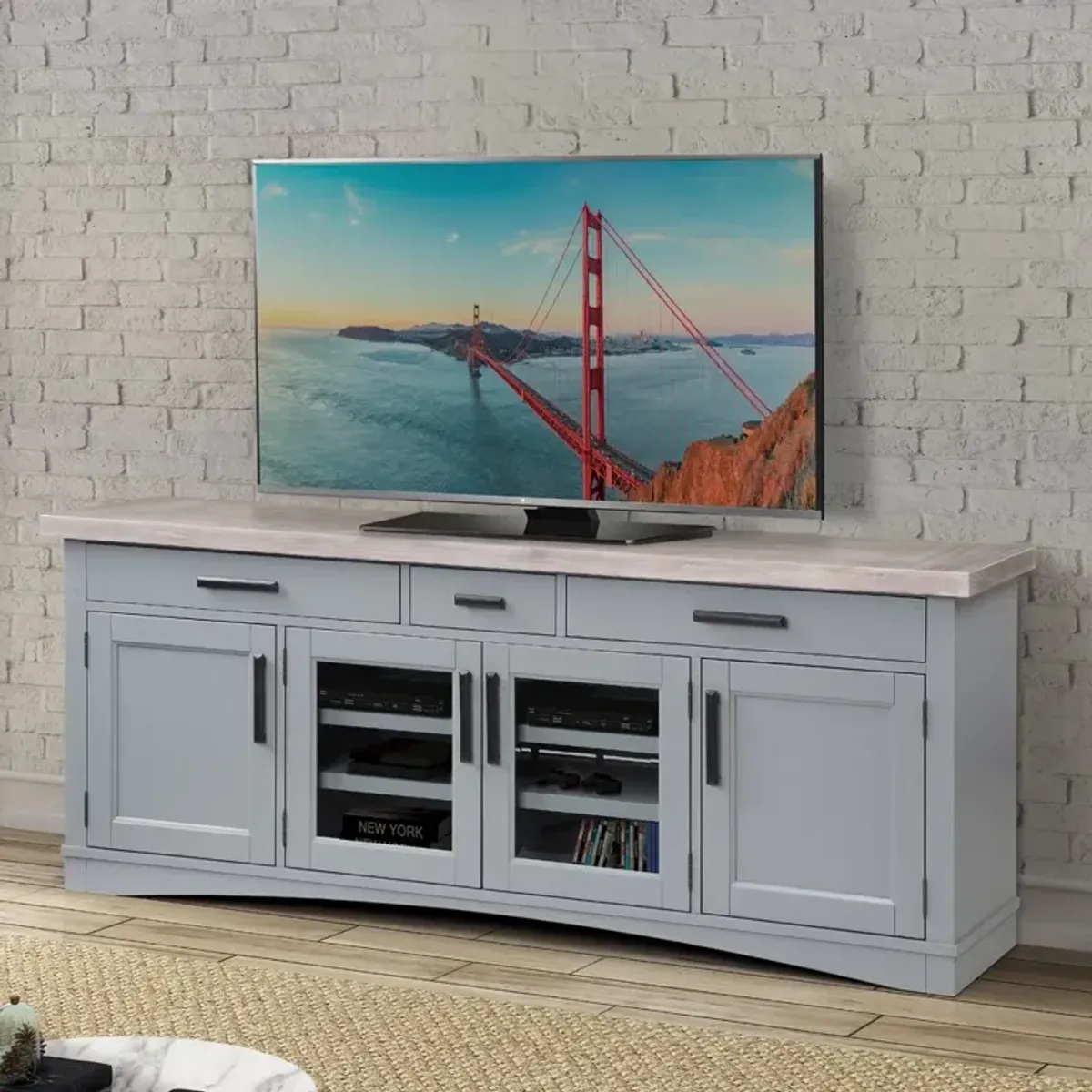 Parker House Furniture Parker House Americana Modern - Dove 76 In. TV Console