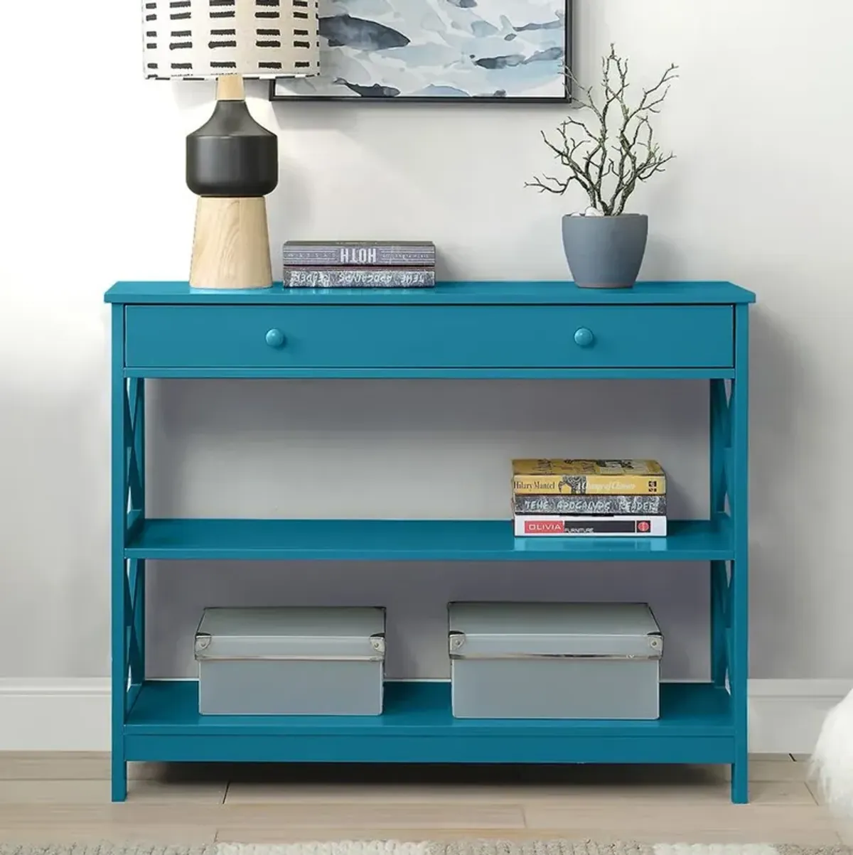 Convience Concept, Inc. Oxford 1 Drawer Console Table with Shelves