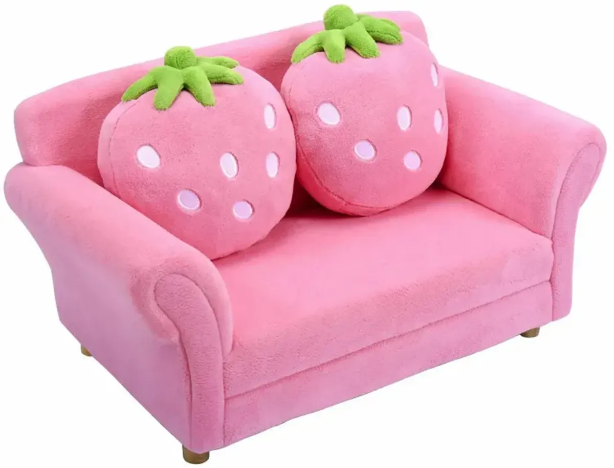 Kids Strawberry Armrest Chair Sofa