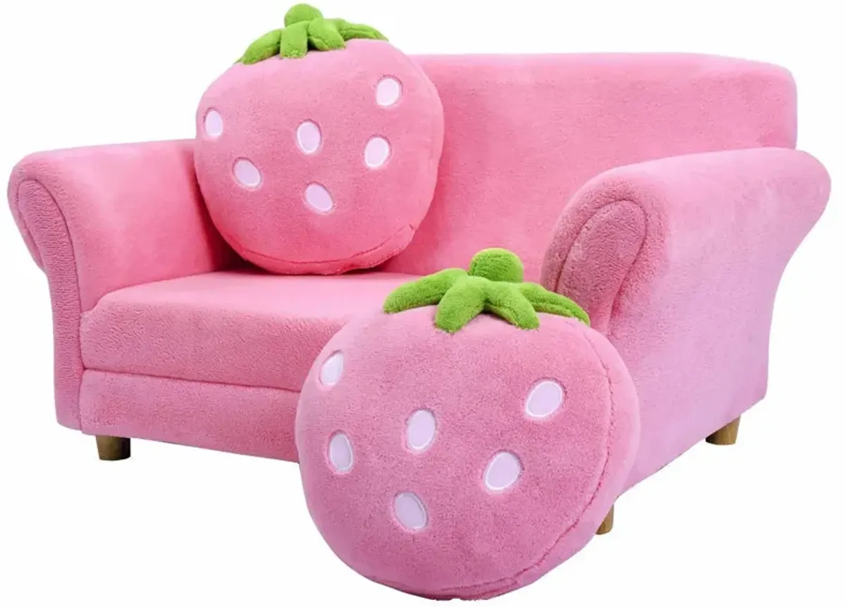 Kids Strawberry Armrest Chair Sofa