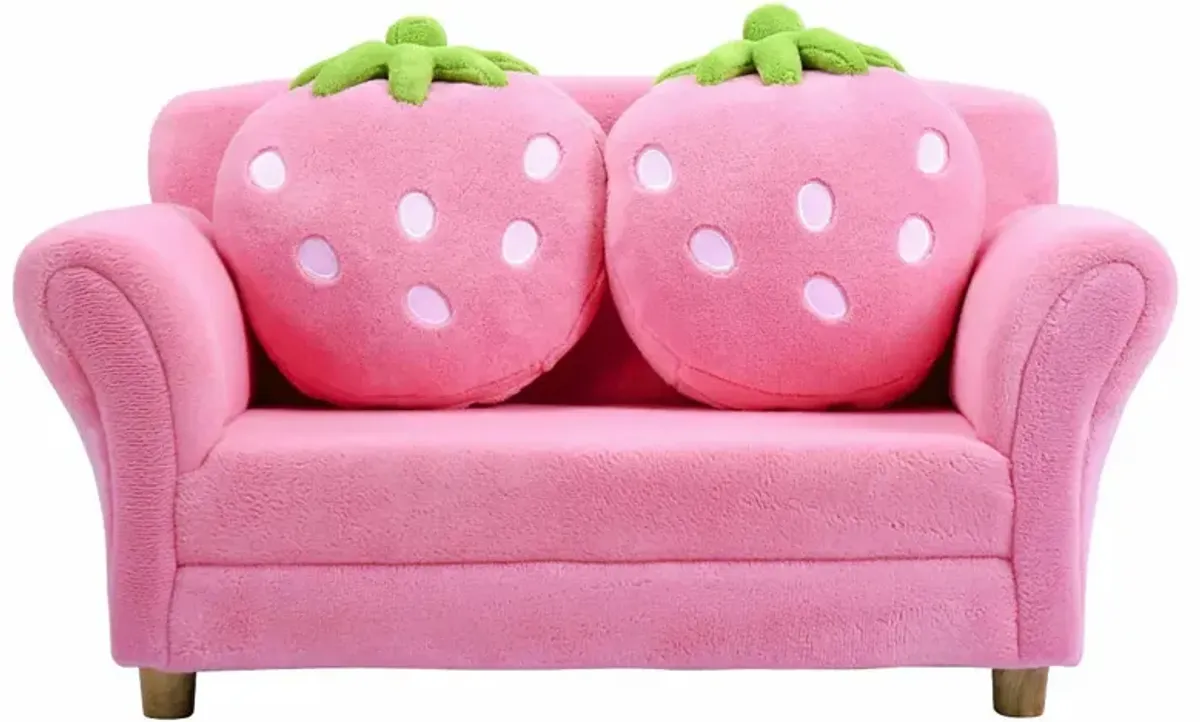 Kids Strawberry Armrest Chair Sofa