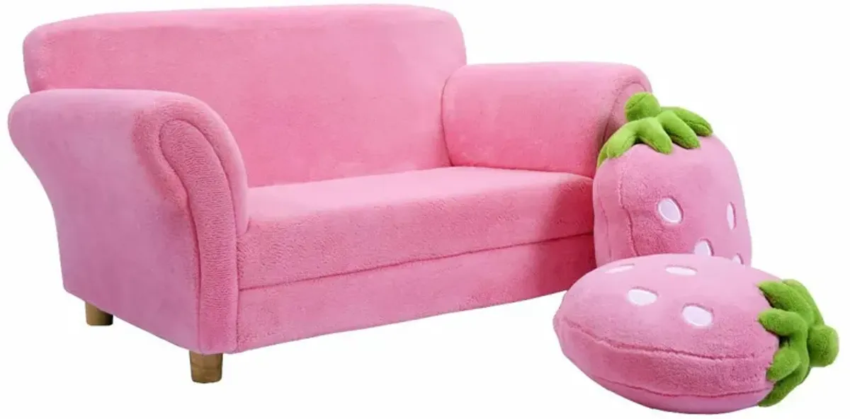 Kids Strawberry Armrest Chair Sofa