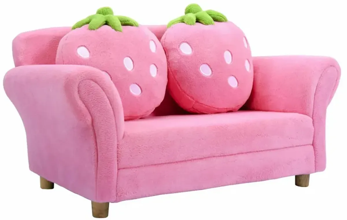 Kids Strawberry Armrest Chair Sofa