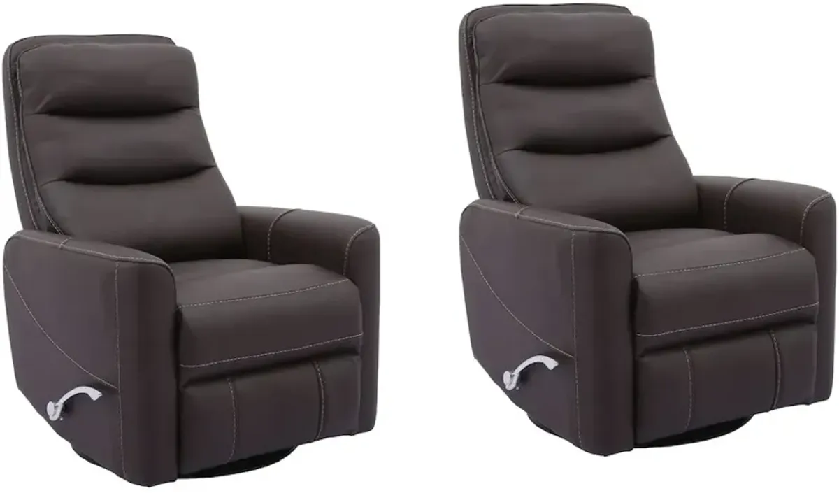 Parker Living Hercules - Chocolate Swivel Glider Recliner Two Pack