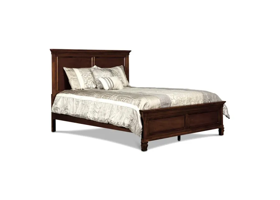 New Classic Furniture Furniture Tamarack Contemporary Solid Wood 4/6 Full Bed in Cherry