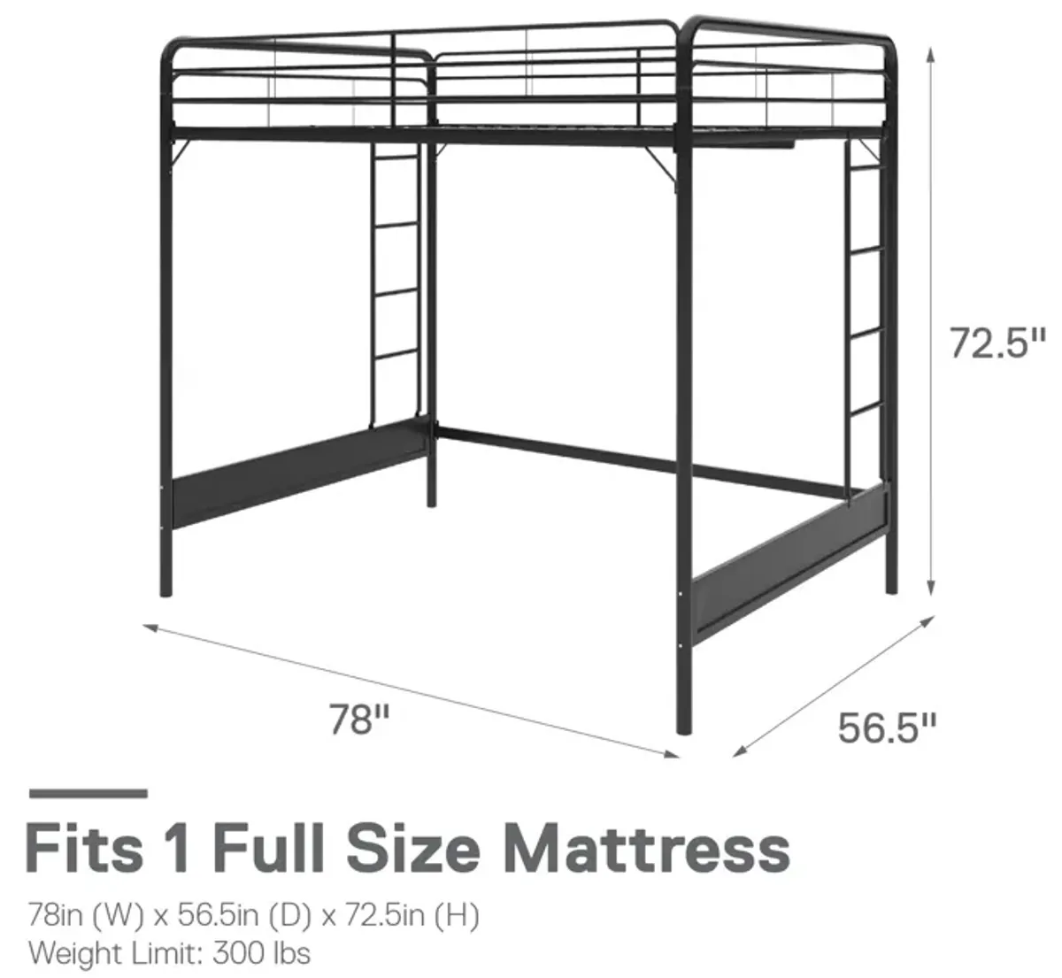 RealRooms Colten Loft Bed.