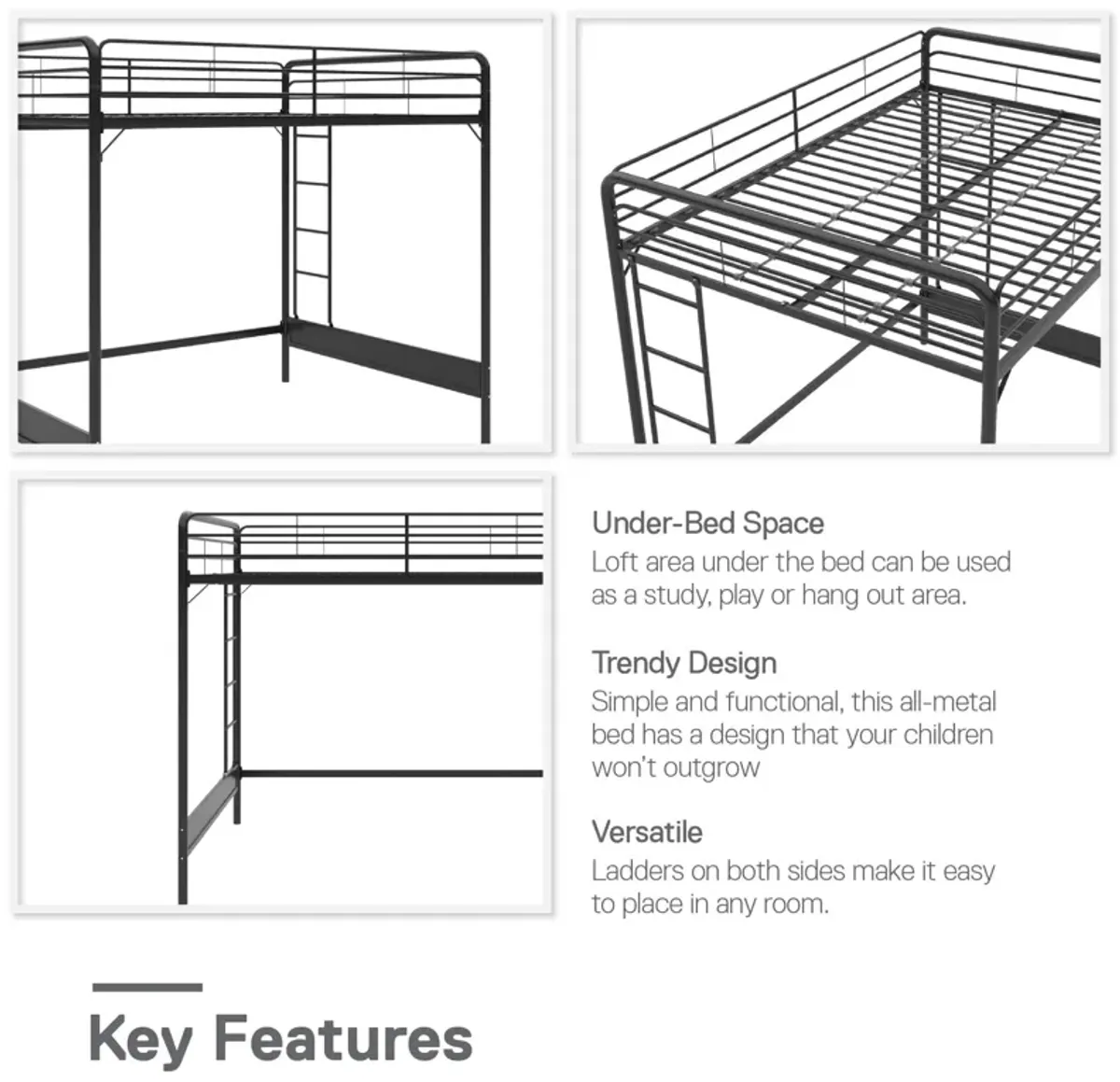 RealRooms Colten Loft Bed.