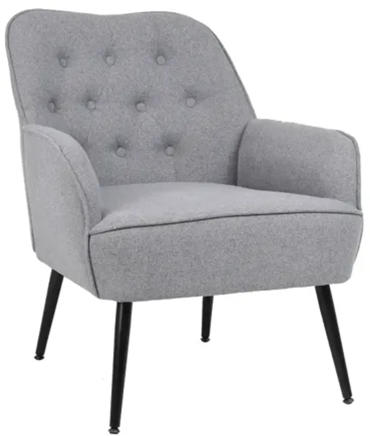 Light Grey Velvet Armchair for Living Room/Office