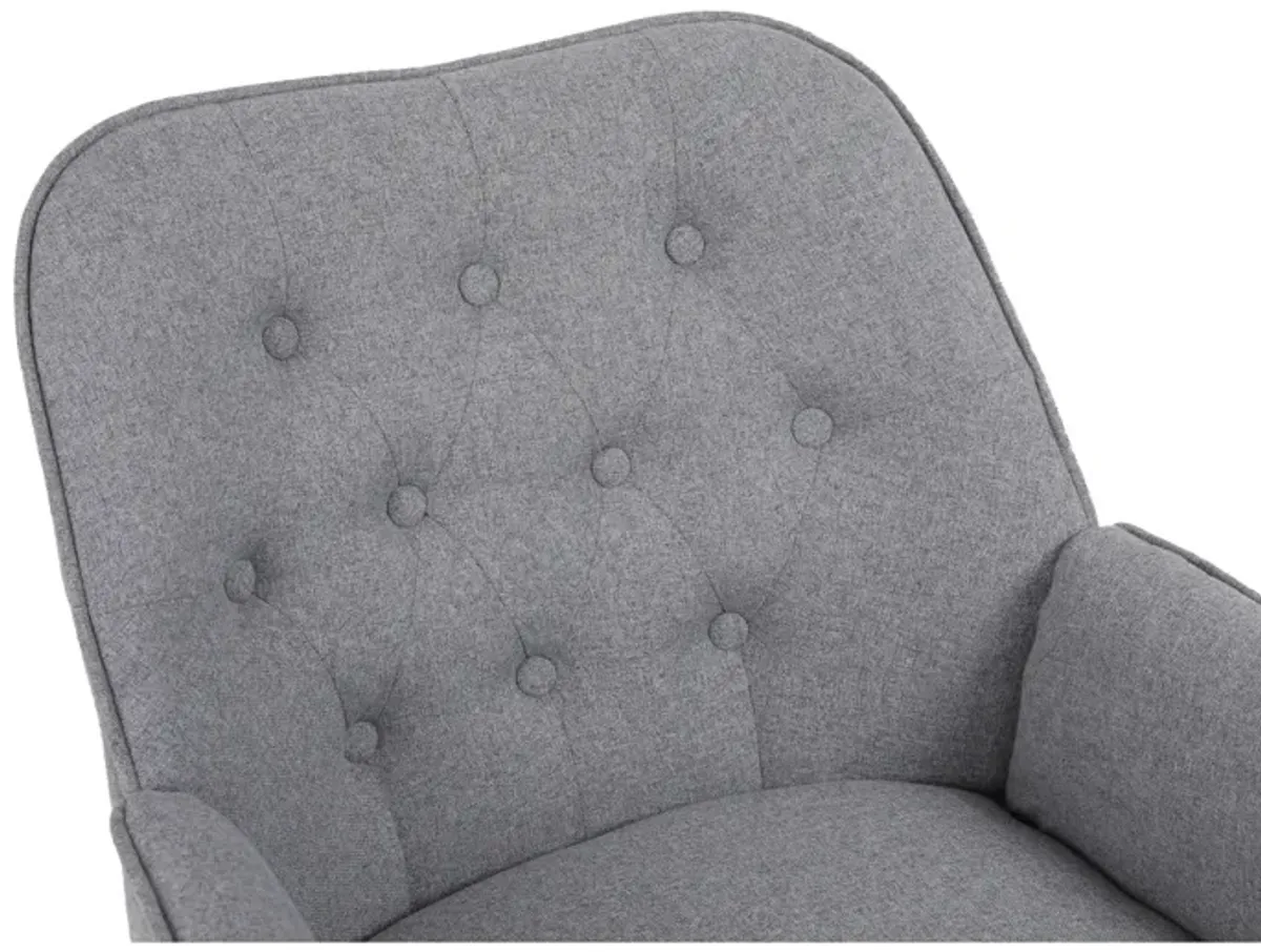 Light Grey Velvet Armchair for Living Room/Office