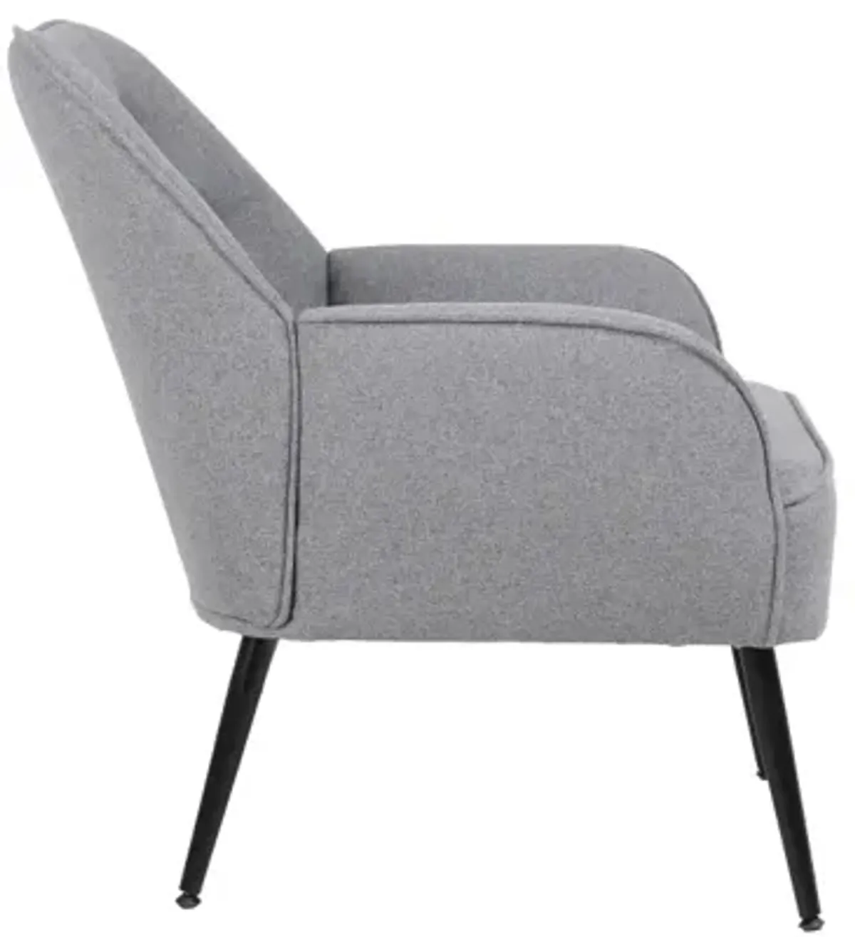 Light Grey Velvet Armchair for Living Room/Office