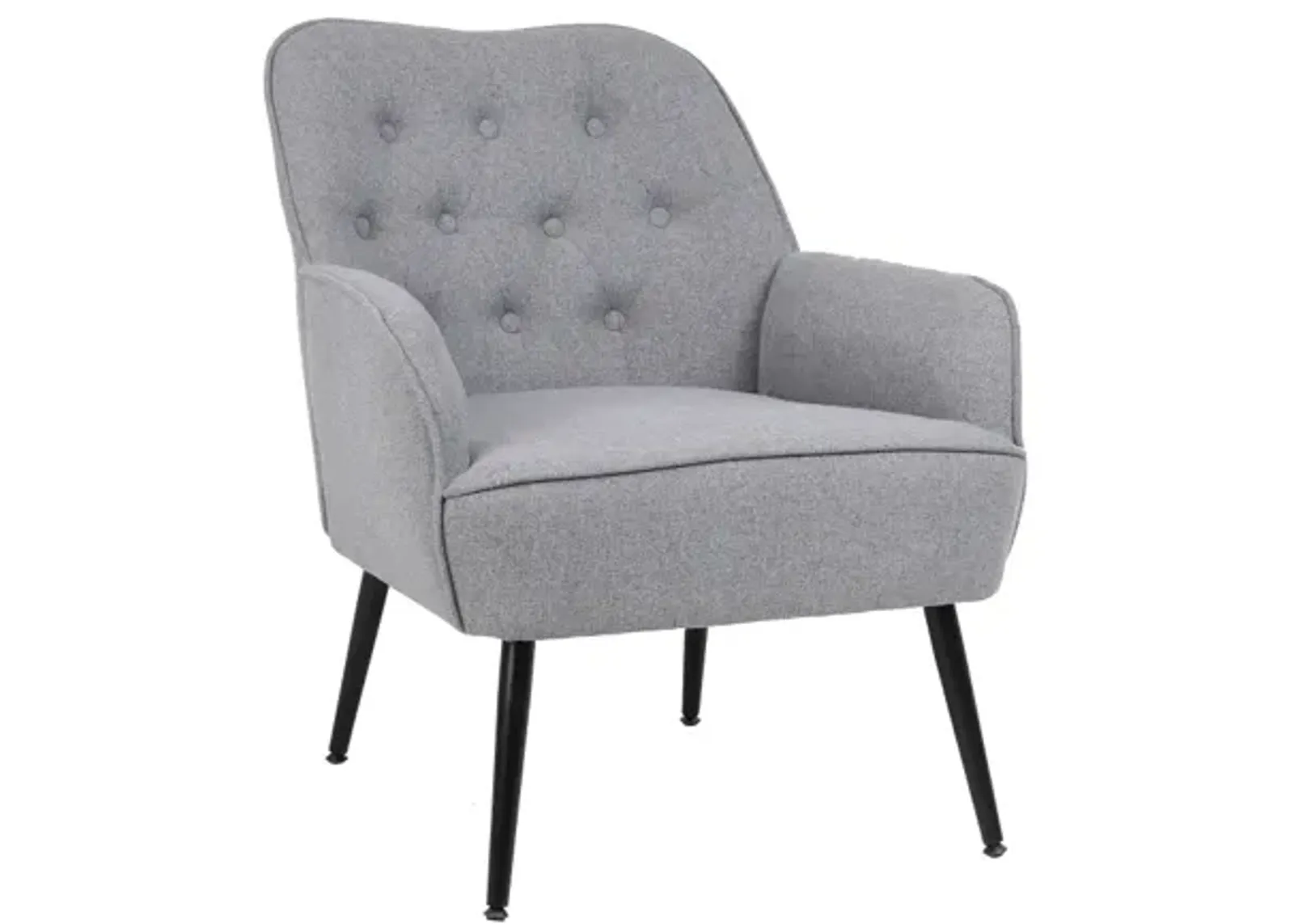 Light Grey Velvet Armchair for Living Room/Office