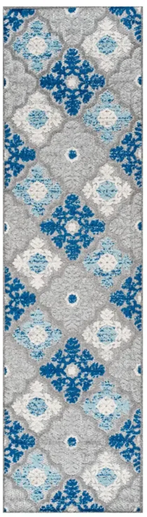 Cassis Ornate Ogee Trellis High-Low Indoor/Outdoor Area Rug