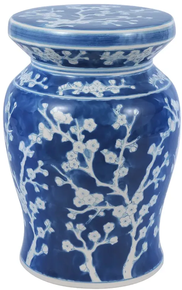 Cherry Blossom Ceramic Garden Stool