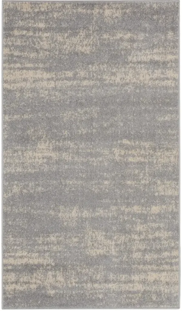 Nourison Essentials NRE03 Gray/Beige 3' x 5' Rug