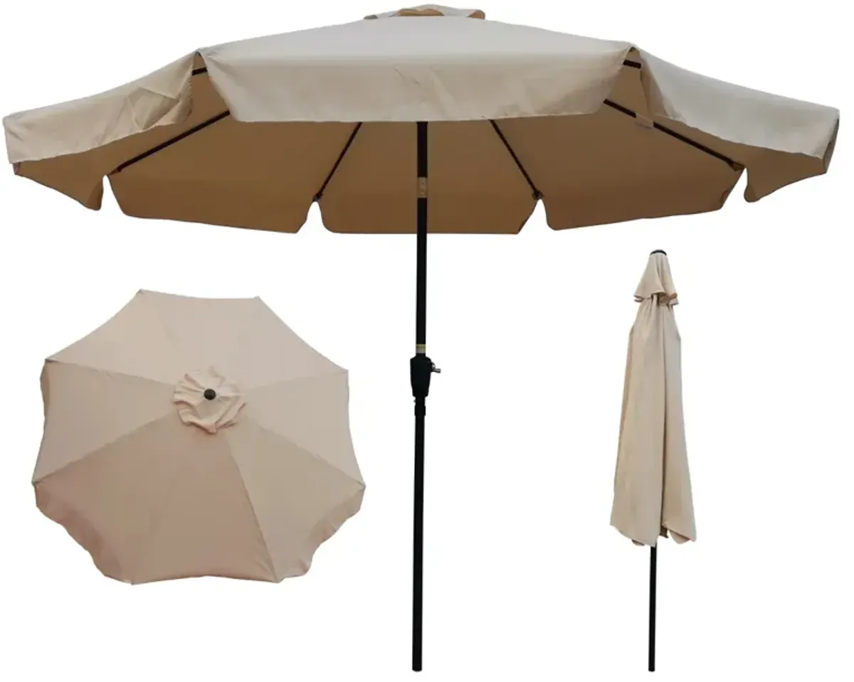 10 FT Patio Umbrella Market Round Umbrella Outdoor Garden Umbrellas