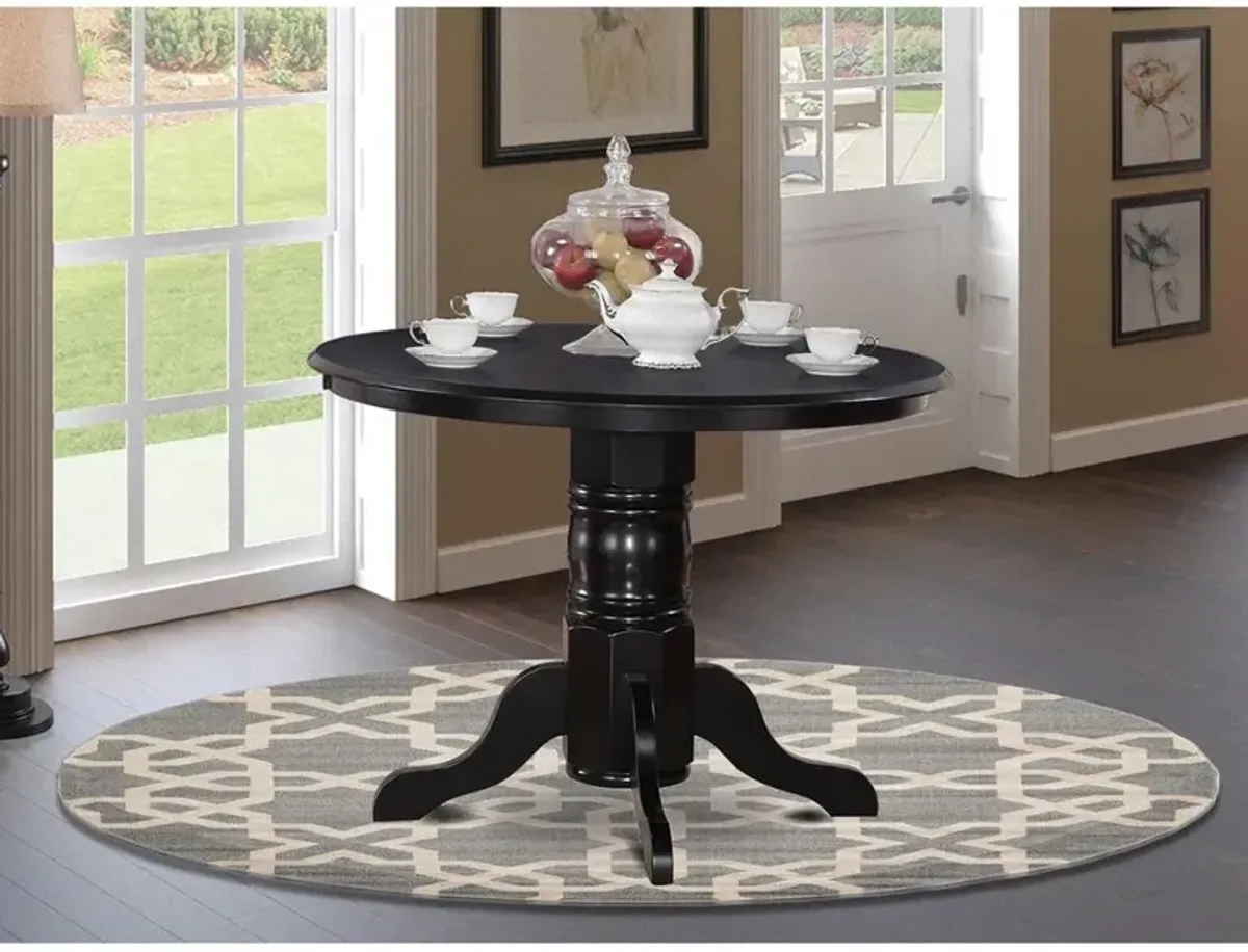 Shelton  Round    Kitchen  Table  42"  Diameter  In  Black  Finish