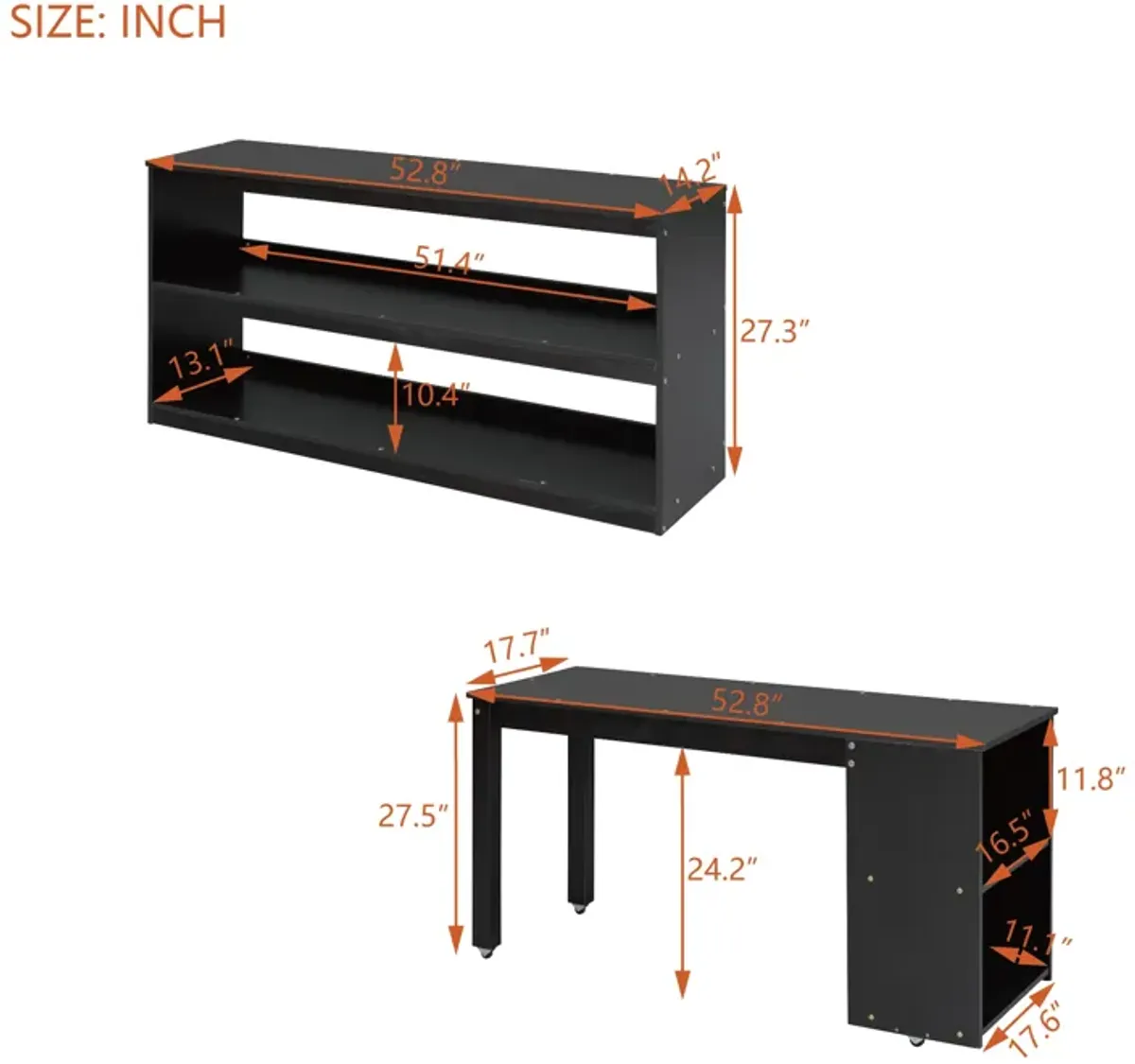 Merax Loft Bed with Writing Desk and 3 Drawers