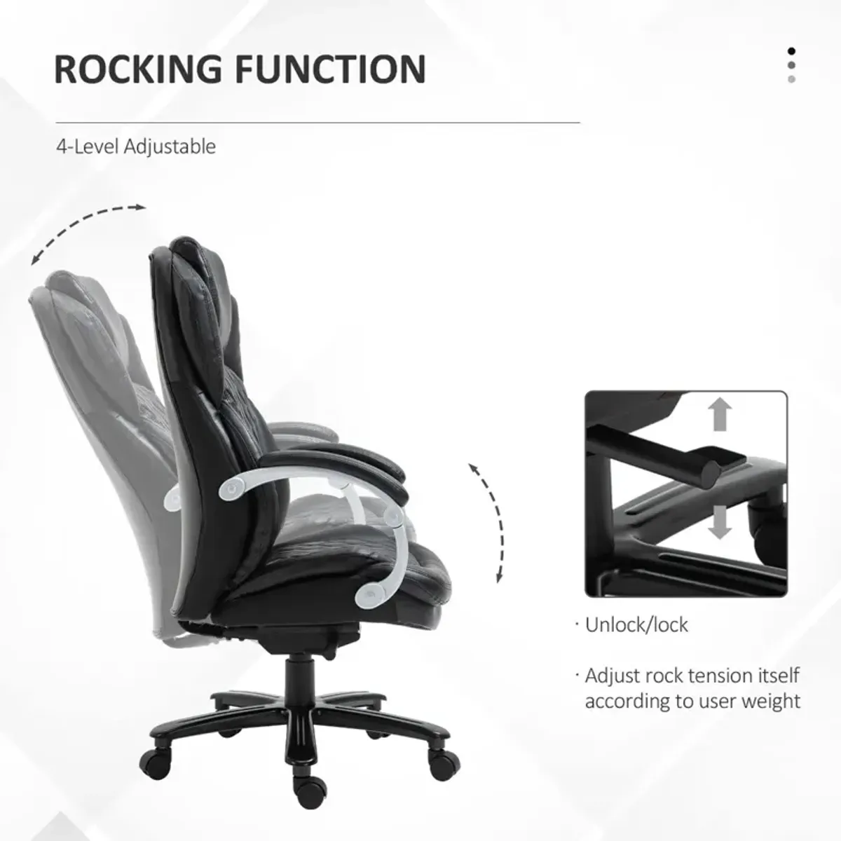 Black Executive Comfort: Big and Tall High-Back Office Chair