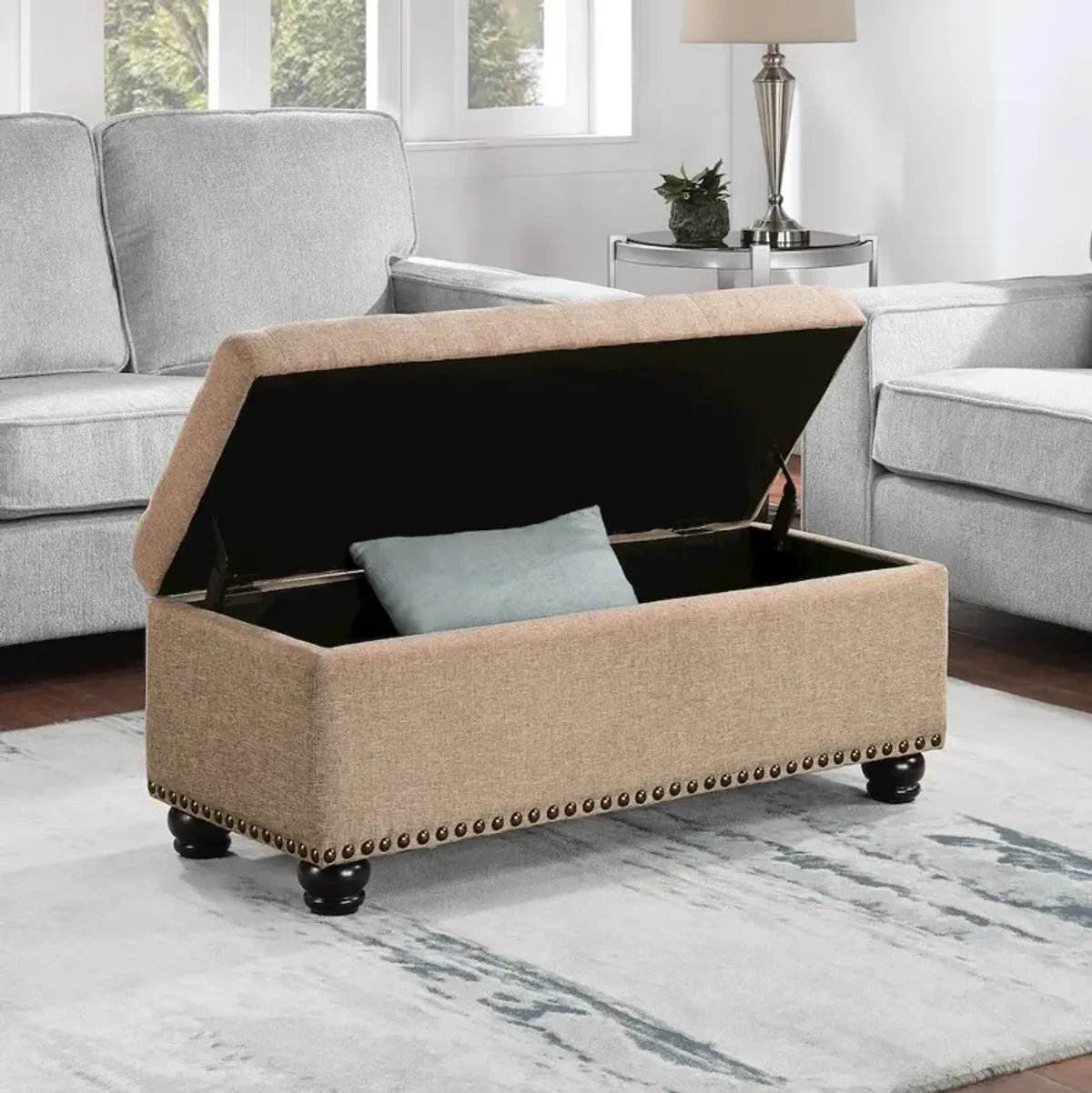 Convenience Concepts Designs4Comfort 9th Avenue Storage Ottoman Bench