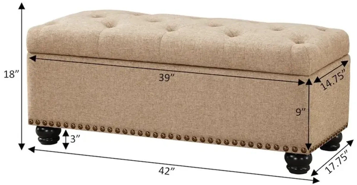 Convenience Concepts Designs4Comfort 9th Avenue Storage Ottoman Bench