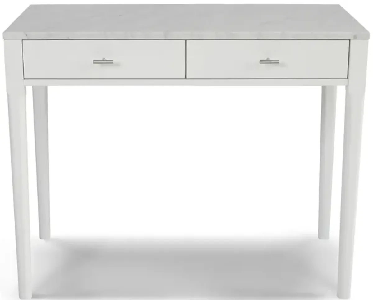 Meno 36" Rectangular Italian Carrara Console Table