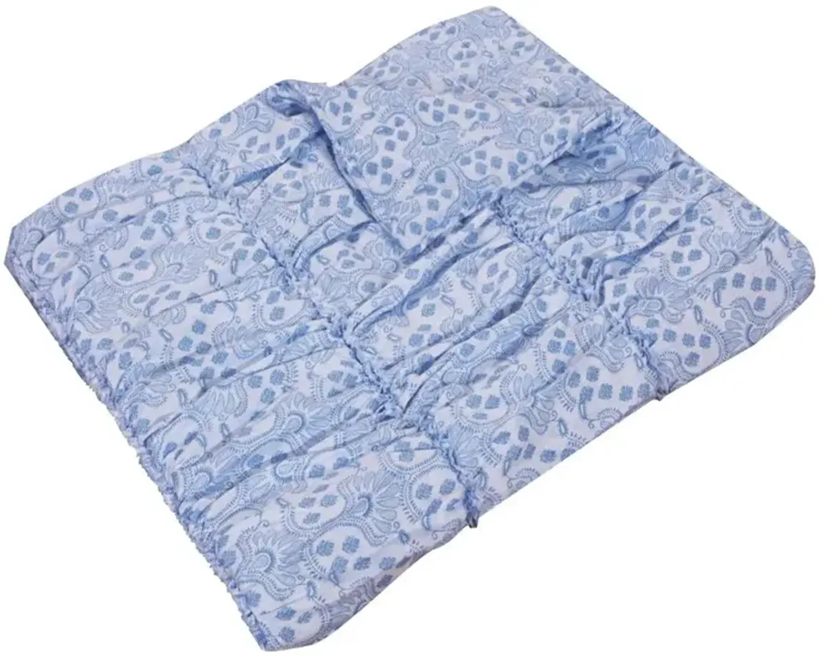 Greenland Home Fashion Helena Ruffle Whimsical Perfect Accessory Throw Blanket - Blue 50x60"