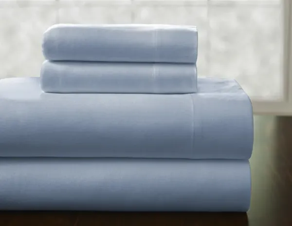 Pointehaven Heavy Weight 100% Cotton Sage Plaid Printed 170 GSM Flannel 4 pc Sheet Set, King