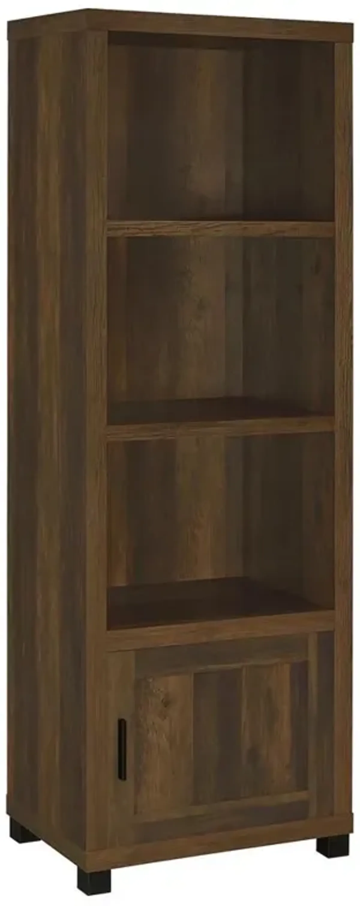 Sachin 3-shelf Media Tower With Storage Cabinet Dark Pine